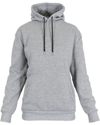Galaxy By Harvic Heavyweight Loose Fit Fleece Lined Pullover Hoodie - Gray