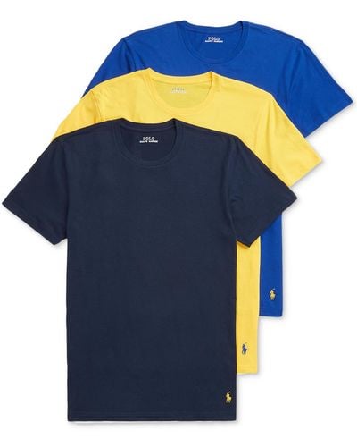 Polo Ralph Lauren 3-pk. Classic Cotton Crew Undershirts - Blue