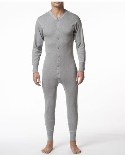 Stanfield's Cotton Long Sleeve Onesie Combination - Gray