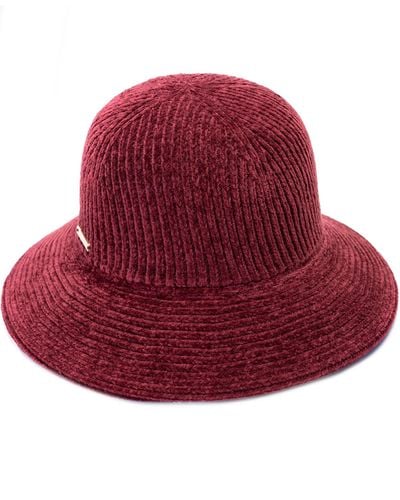 Vince Camuto Ribbed Chenille Cloche - Red