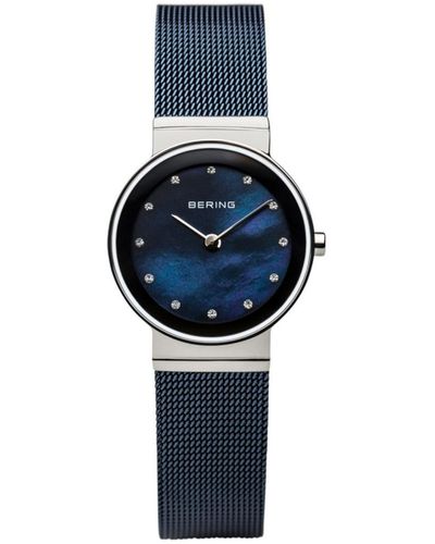 Bering Ladies' Classic Stainless Mesh Watch - Blue