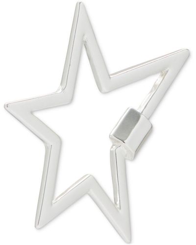 Lucky Brand Tone Open Star Pin - White