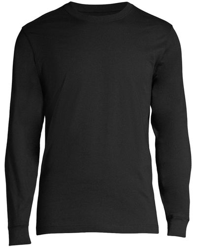 Lands' End School Uniform Long Sleeve Essential T-shirt - Black