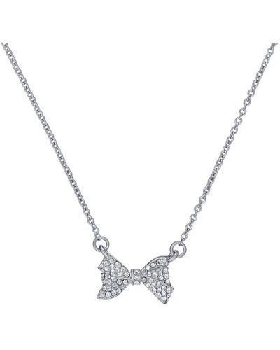 Ted Baker Barsie: Crystal Bow Pendant Necklace - Metallic
