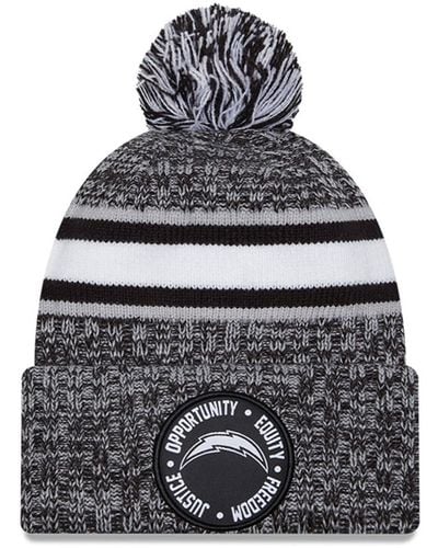 KTZ Los Angeles Chargers 2023 Inspire Change Cuffed Knit Hat - Gray