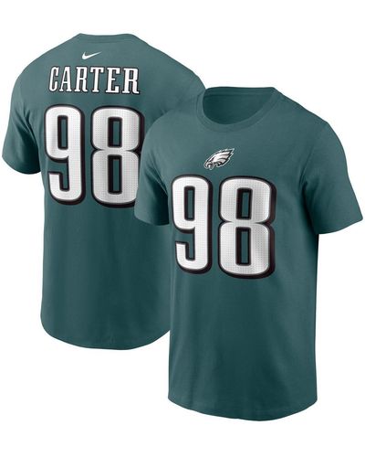 Nike Jalen Carter Philadelphia Eagles 2023 Nfl Draft First Round Pick Player Name And Number T-shirt - Green