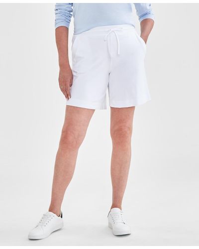 Style & Co. Mid Rise Sweatpant Shorts - White