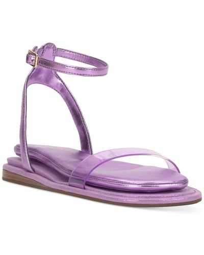 Jessica Simpson Betania Ankle Strap Flat Sandals - Purple
