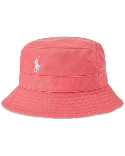 Polo Ralph Lauren Cotton Chino Bucket Hat - Pink