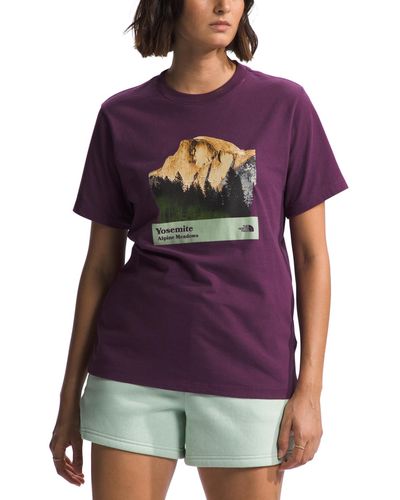 The North Face Places We Love Graphic Print Cotton T-shirt - Purple