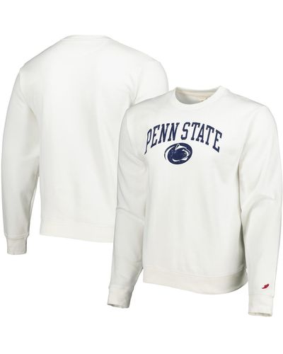 League Collegiate Wear Penn State Nittany Lions 1965 Arch Essential Fleece Pullover Sweatshirt - White