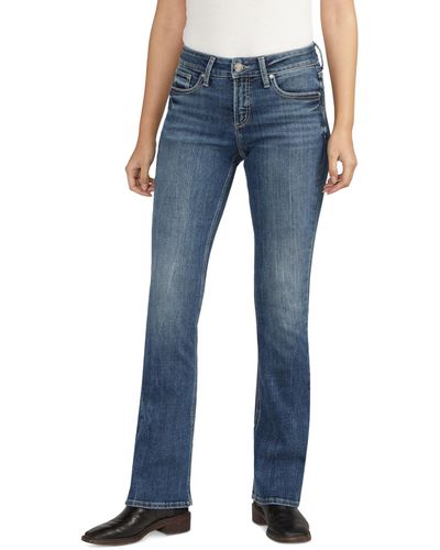 Silver Jeans Co. Elyse Mid-rise Bootcut Jeans - Blue