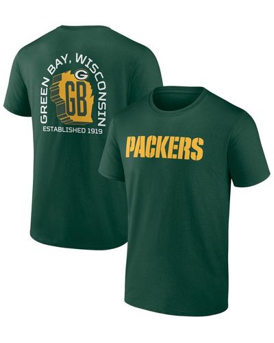 Profile Bay Packers Big And Tall Two-sided T-shirt - Green