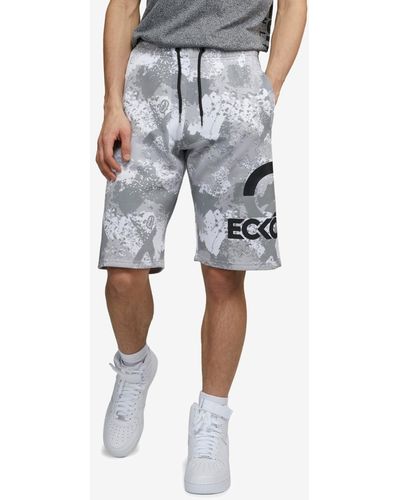 Ecko' Unltd Four Square Fleece Shorts - White