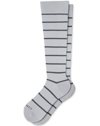 COMRAD Knee-high Striped Companion Compression Sock - Gray