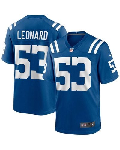 Nike Darius Leonard Indianapolis Colts Game Player Jersey - Blue
