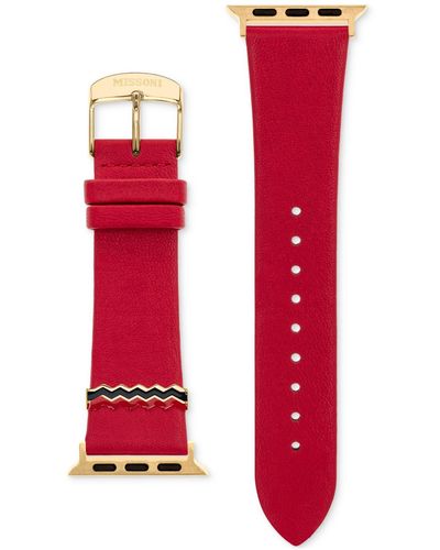 Missoni Zigzag Leather Strap For Apple Watch 38/40/41mm - Red