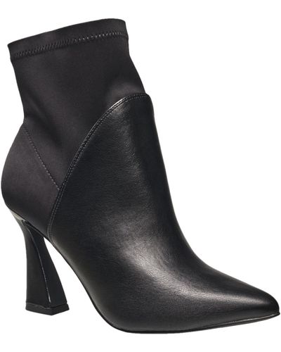 French Connection H Halston Iza Two Toned Heeled Booties - Black