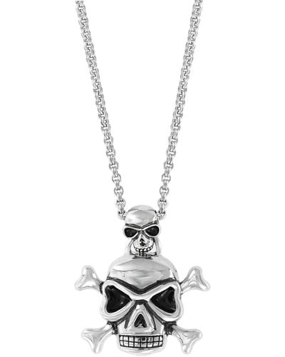 Effy Effy Skull & Crossbones 20" Pendant Necklace - White