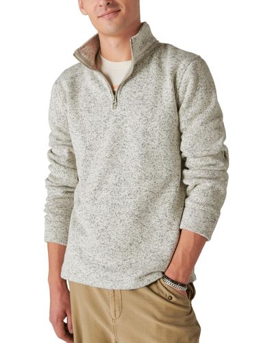 Lucky Brand Los Feliz Half-zip Mock Neck Sweater - Gray