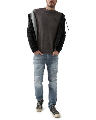 Buffalo David Bitton Fasox Fleece Lined Full-zip Sweatshirt - Gray
