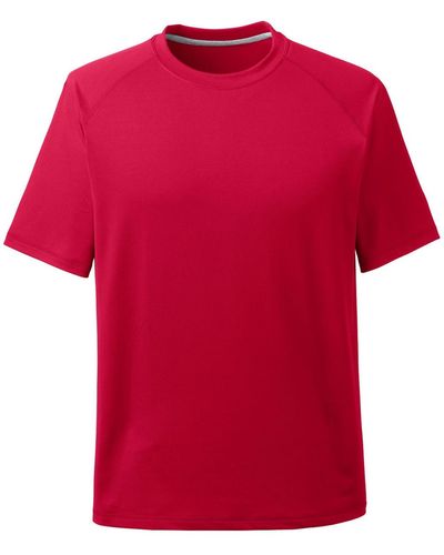 Lands' End School Uniform Short Sleeve Active Tee - Red