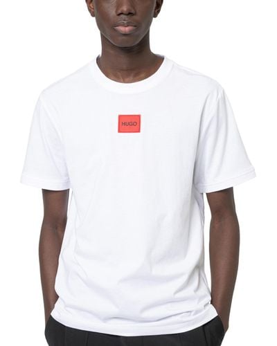 HUGO Diragolino212 Logo Patch T-shirt In White