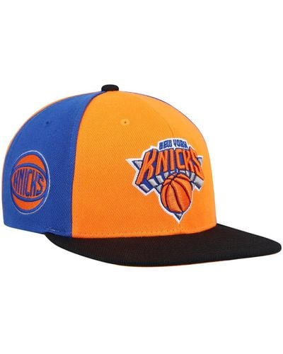 Mitchell & Ness New York Knicks On The Block Snapback Hat - Orange