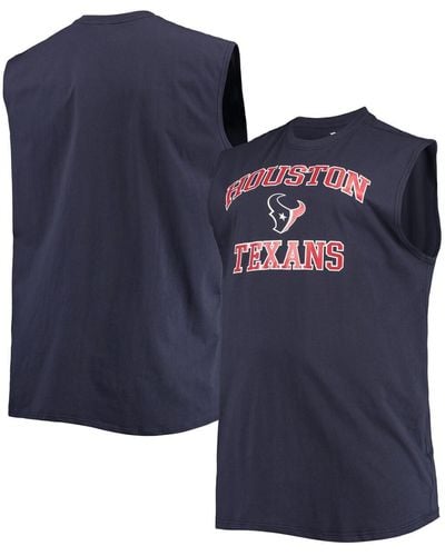 Profile Houston Texans Big And Tall Muscle Tank Top - Blue