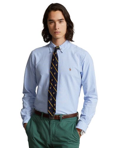 Polo Ralph Lauren Classic Fit Gingham Oxford Shirt - Blue