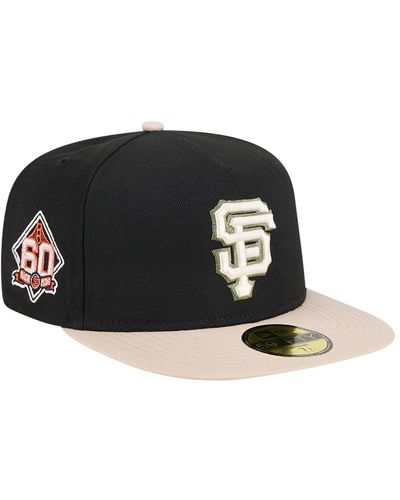 KTZ San Francisco Giants Canvas A-frame 59fifty Fitted Hat - Black
