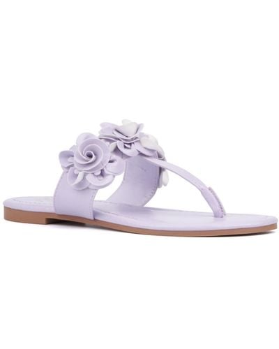 New York & Company Liana Flip Flop Sandal - Purple
