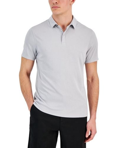 Alfani Alfatech Stretch Solid Polo Shirt - White