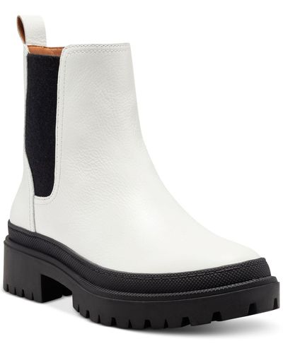 Lucky Brand Emali Lug-sole Booties - White