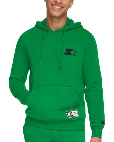 Starter Classic-fit Embroidered Logo Fleece Hoodie - Green