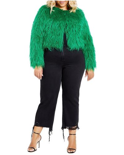City Chic Plus Size Blakely Jacket - Green