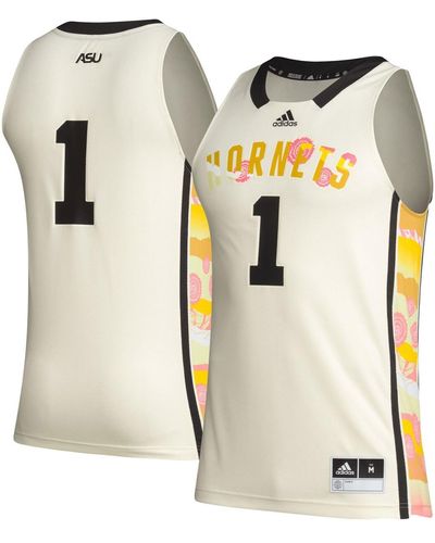 adidas #1 Alabama State Hornets Honoring Black Excellence Basketball Jersey - Metallic