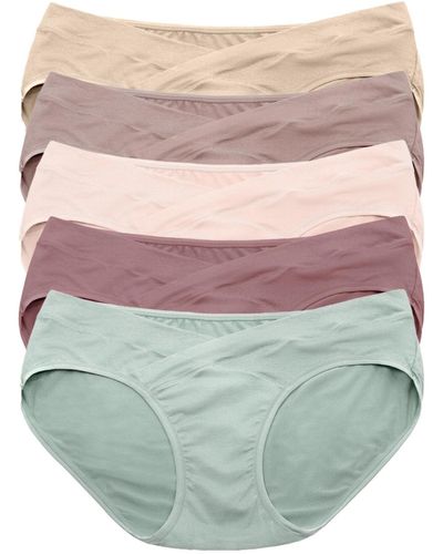 Kindred Bravely Maternity Under-the-bump Bikini Underwear (5-pack) - Pink
