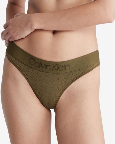 Calvin Klein Intrinsic Thong Underwear Qf7287 - Green