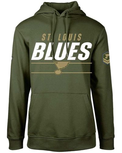Levelwear St. Louis Blues Podium Fleece Pullover Hoodie - Green