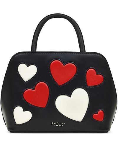 Radley Valentines Mini Leather Grab Zip Top Tote - Red