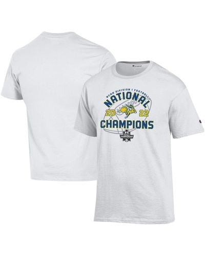 Champion South Dakota State Jackrabbits 2022 Fcs Football National S Locker Room T-shirt - White