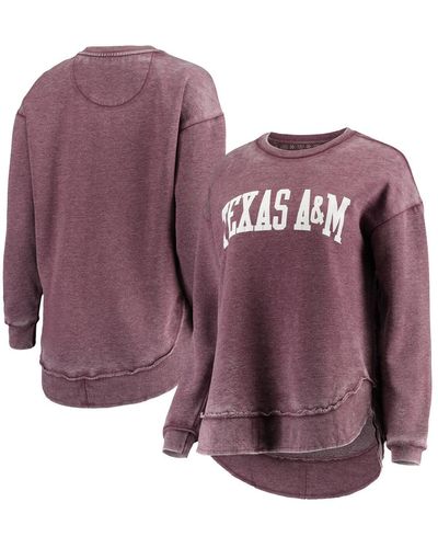 Pressbox Texas A&m aggies Vintage-like Wash Pullover Sweatshirt - Purple