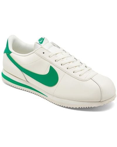 Nike Classic Cortez Leather Casual Sneakers From Finish Line - Green