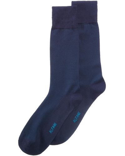Alfani Pique Solid Dress Socks - Blue