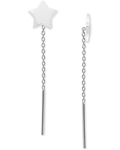 Giani Bernini Star Threader Drop Earrings - White