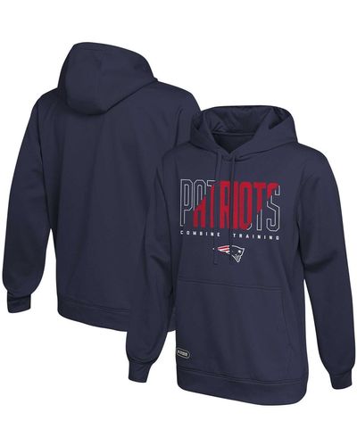 Outerstuff New England Patriots Backfield Combine Authentic Pullover Hoodie - Blue