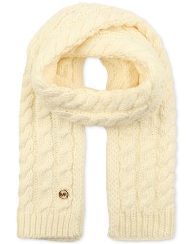 Michael Kors Michael Moving Cables Knit Scarf - Natural