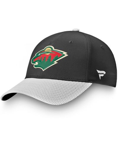 Fanatics Branded Black Minnesota Wild 2021 Stanley Cup Playoffs Bound Locker Room Structured Adjustable Hat