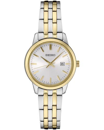 Seiko Essential Two-tone Stainless Steel Bracelet Watch 30mm - White